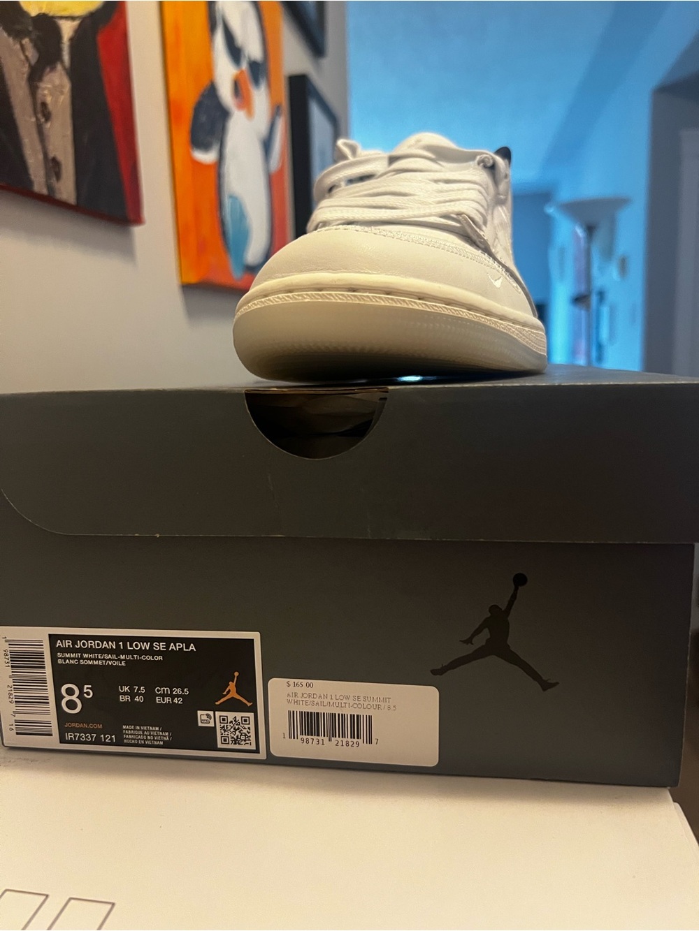 Air Jordan 1 Low SE APLA “Summit White” | Deadstock | Men’s Size 8.5 - Picture 2 of 5